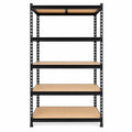 Heavy Duty 5-Tier Metal Shelving Unit with MDF Shelves, Adjustable Boltless Storage Rack Utility Organizer for Garage Basement Pantry
