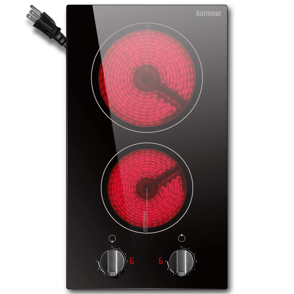 Portable Electric Cooktop, Single Burner Ceramic with Touch Control, Child Safety Lock, Timer, Residual Heat Indicator, Overheat Protection, 1800W 110V Infrared Burner | Sensor Touch Control