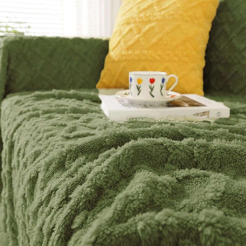 Soft Cozy Velvet Taffeta Blanket, Warm, Double-sided