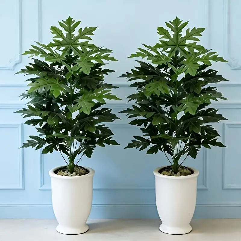 Artificial Philodendron Selloum Plant (2 Pack, 67cm)