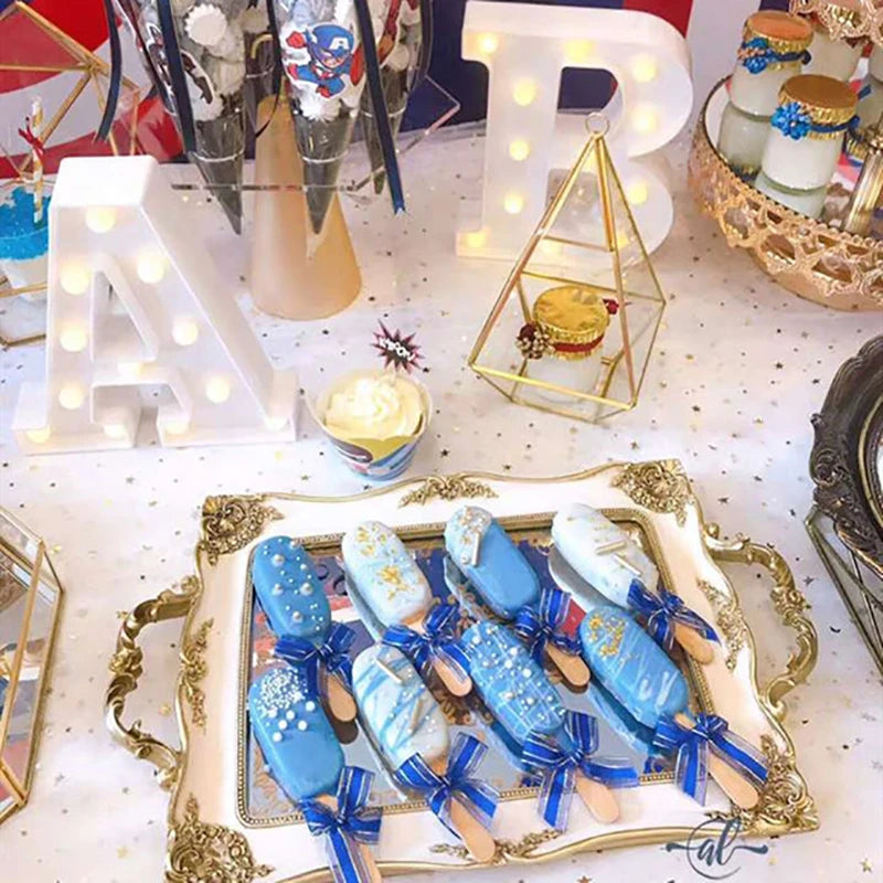 Mirror Glass Storage Tray Gold Rectangle
