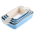 4-Piece Table Baking Dish Plate Set with Ceramic Handle Oven to Ideal for(9"/11"/12"/13.3")