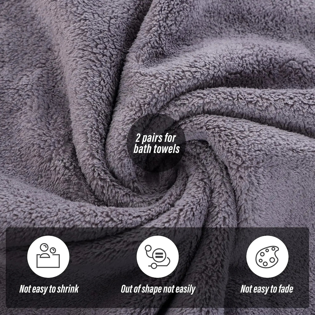 2 Pack Quick Dry Microfiber Towels for Bath, Gym, Travel, and Yoga