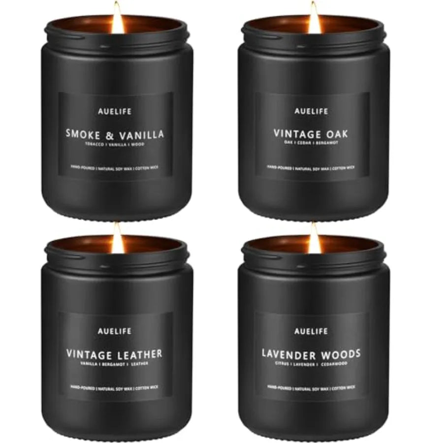 Men Candle Set, Scented Candles  - 4 Pack