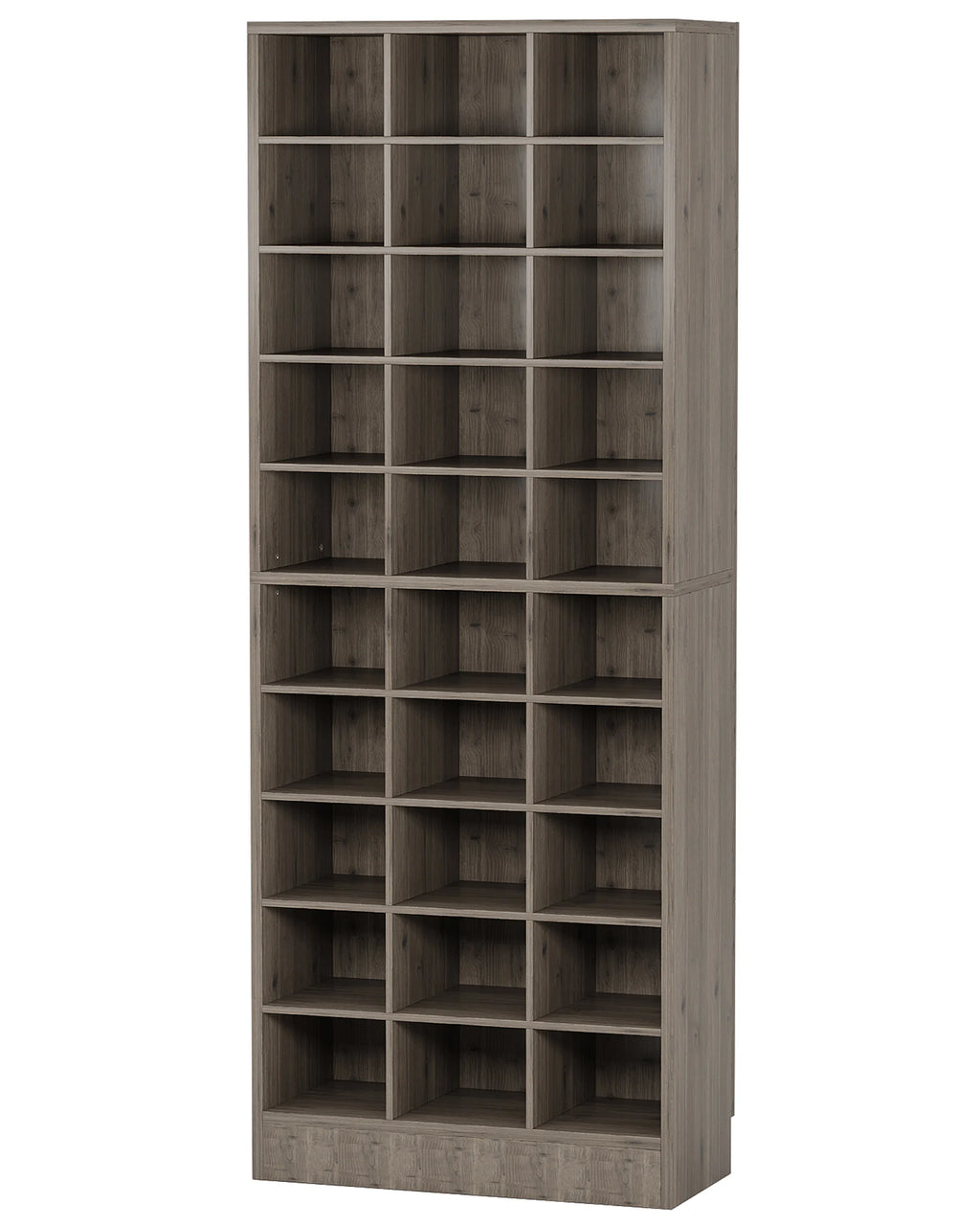 Wooden Shoe Cabinet 8-Tier Display Shelf Rack Stand White Wood Cube Shelf