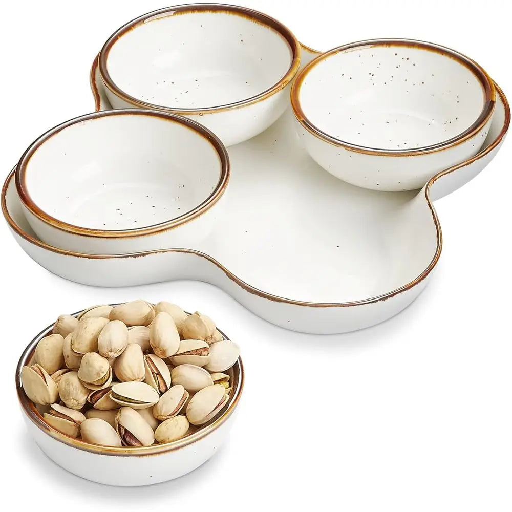 8.5 Inch Divided Serving Platter with 4 Removable Dishes