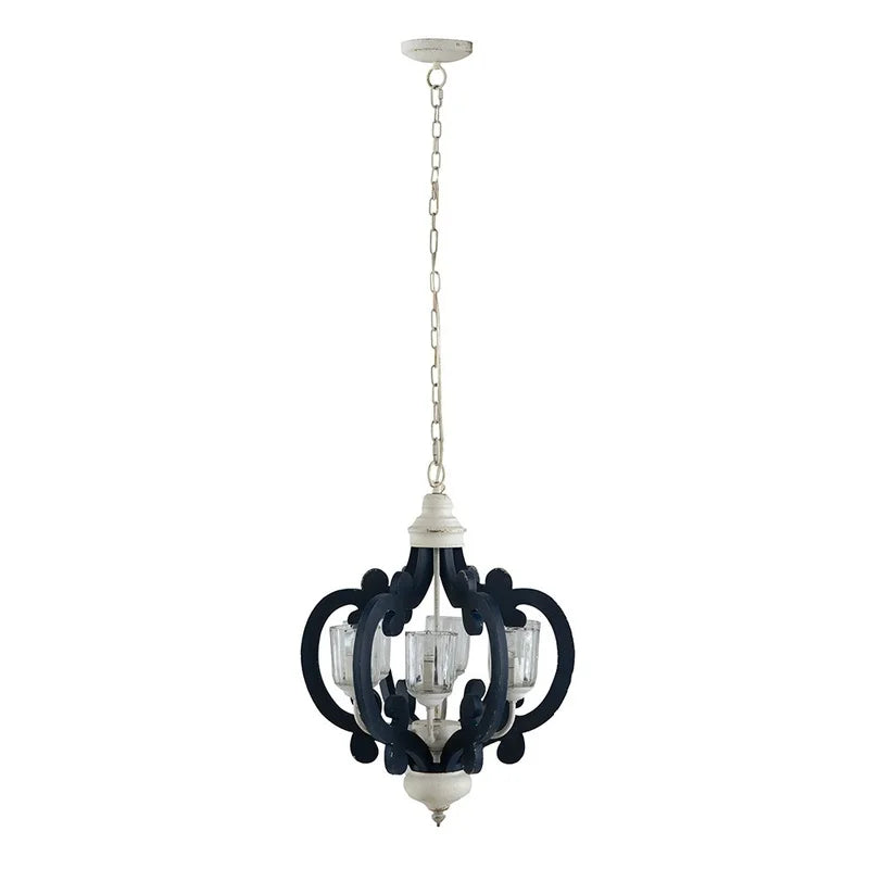 Natural Wood Chandelier Pendant Light for Kitchen Living Dining Room, Farmhouse Style, Bulb Not Included