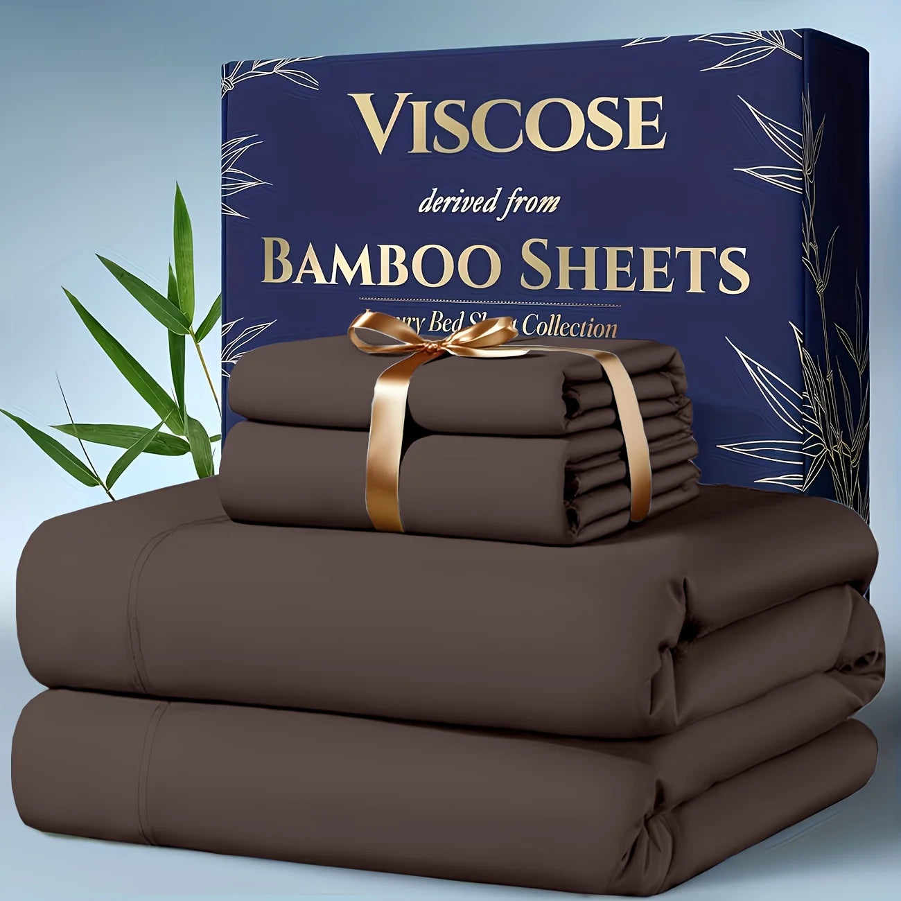 4pcs Bamboo Cooling Bedding - Extra Deep Pocket Breathable And Cooling  Sheet And Fitted Sheet -
