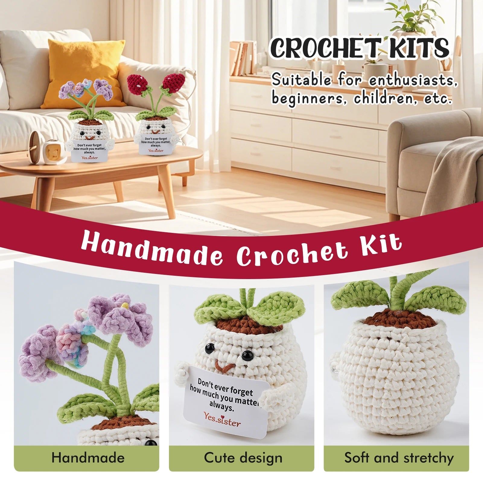 Beginner Crochet Kit Complete  Step-by-Step Video Tutorials for Adult Perfect for beginners