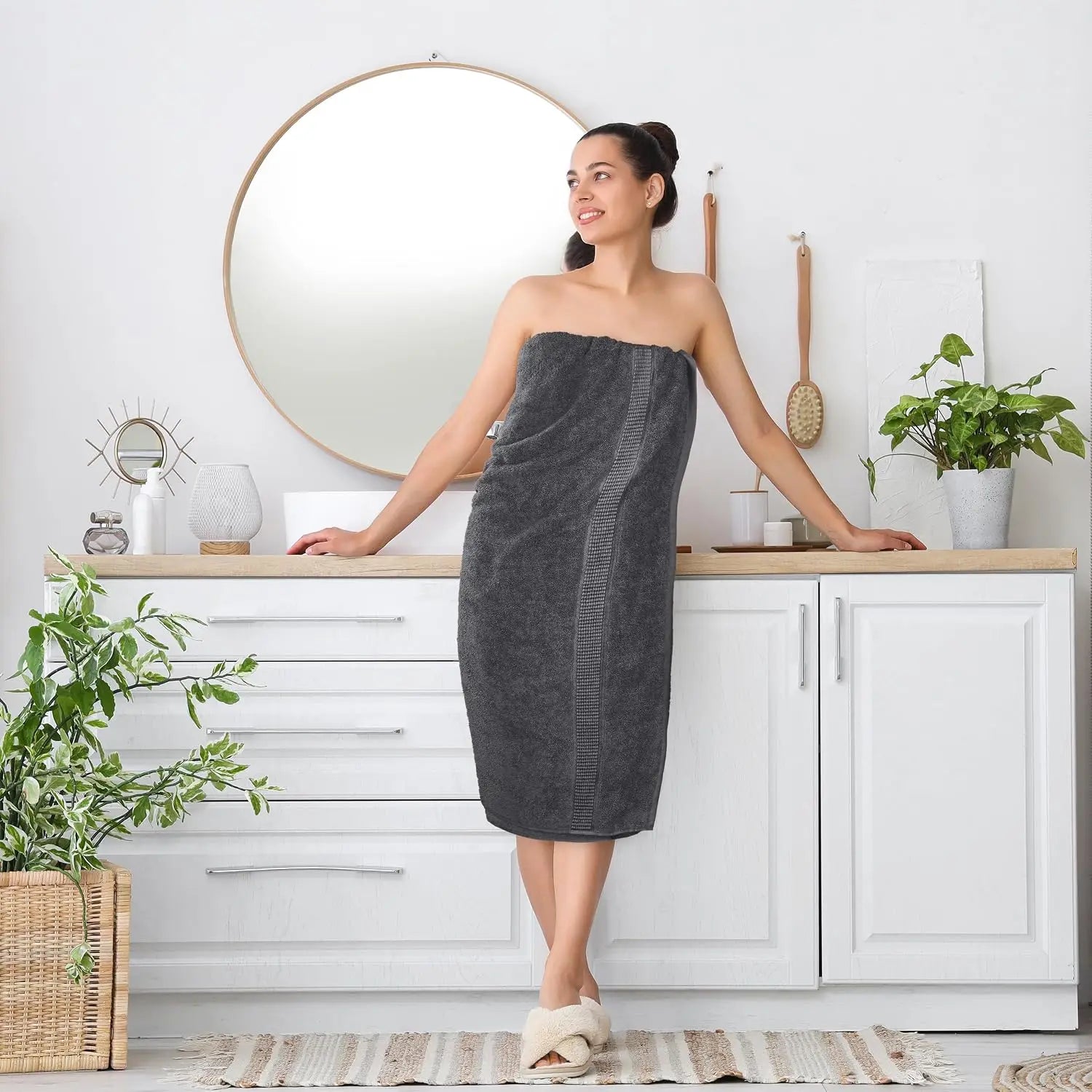 Jumbo Bath Sheet 2 Piece, 600 GSM 35x70 Inches, Absorbent Quick Dry Oversized Cotton Towel