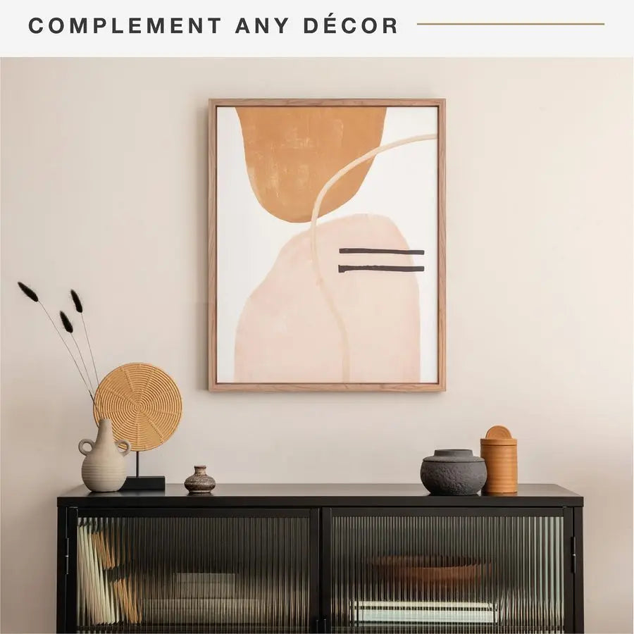 Canvas Float Walnut Wood Frames 24x30 for , Vertical and Horizontal with Adhesive