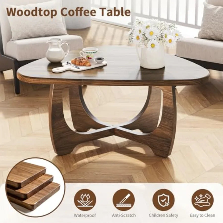 Mid Century Modern Table with Triangle Top, Unique