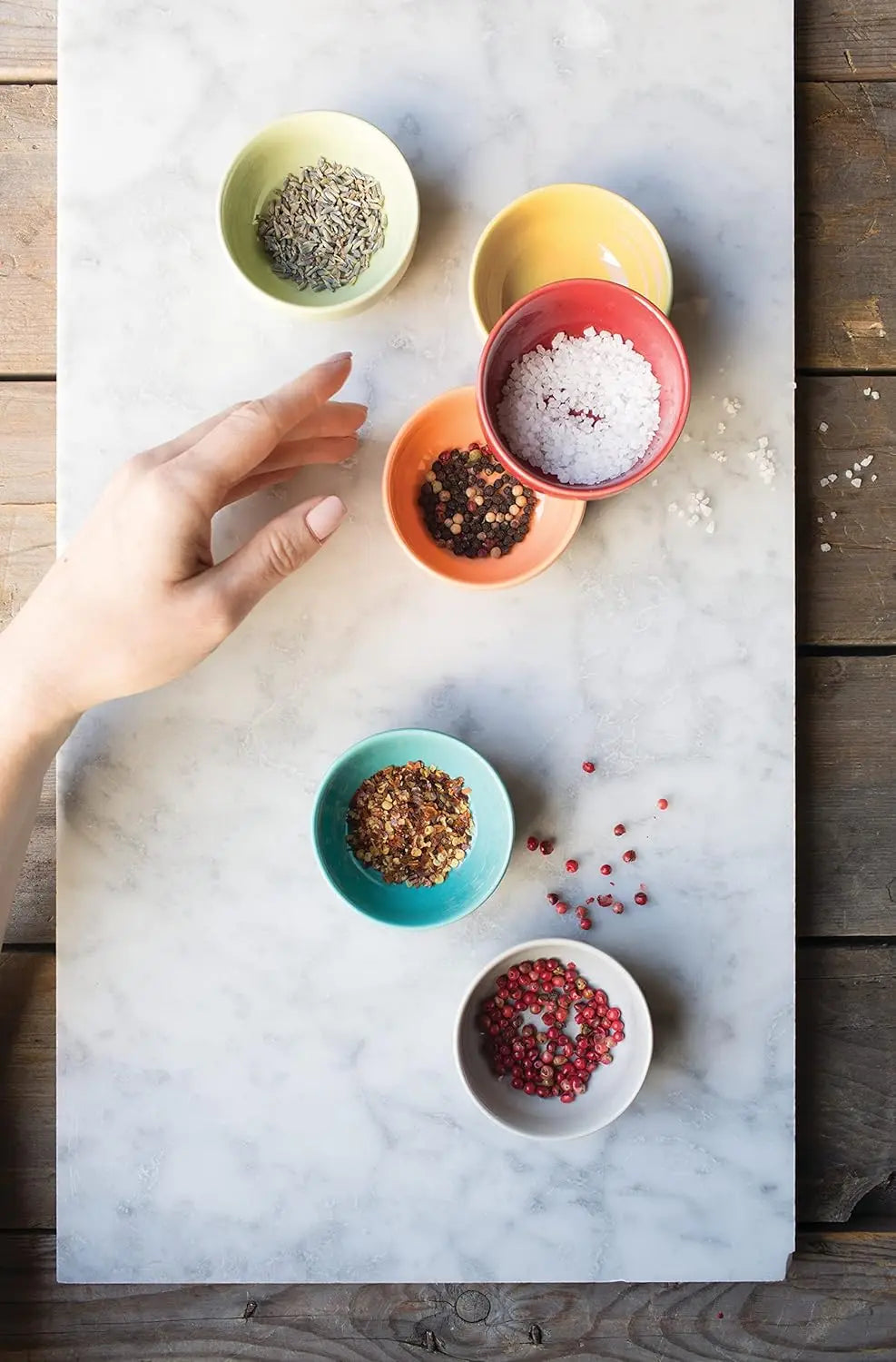 Ceramic Bowl Set of 6, 2 oz Mini Dishes for Dips and Condiments, Microwave & Dishwasher Safe