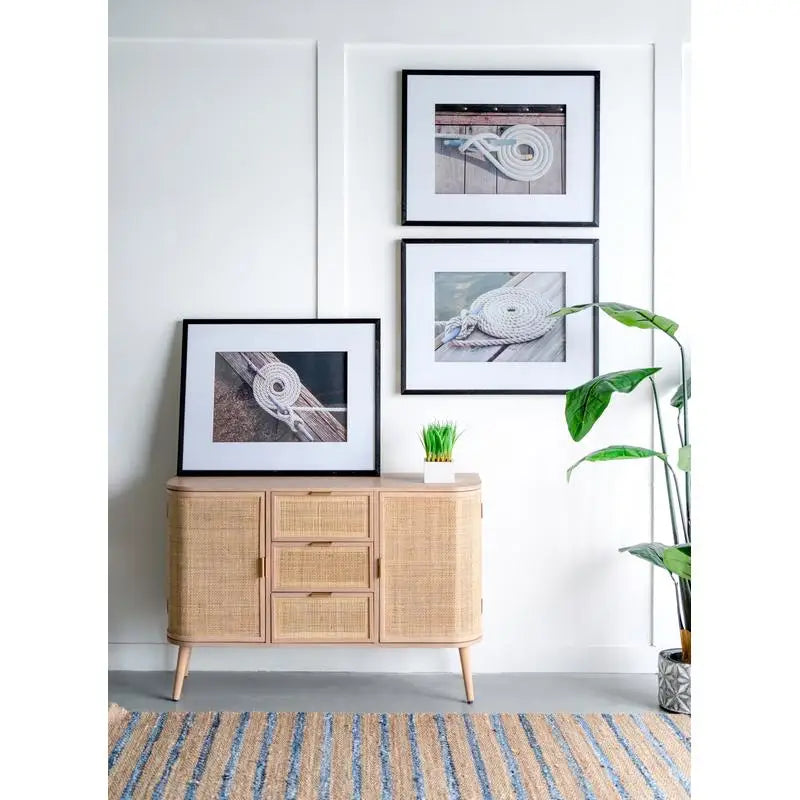 Set of 3 Rope Wall Art with Black Frame, 30x24in Wall Decor for Living Room, Bedroom, Entryway, Office
