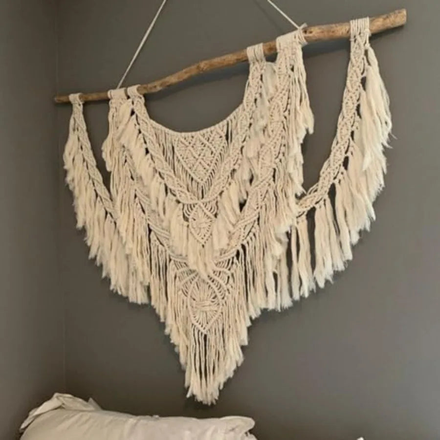 Large Macrame Wall Hanging Natural Driftwood  Boho