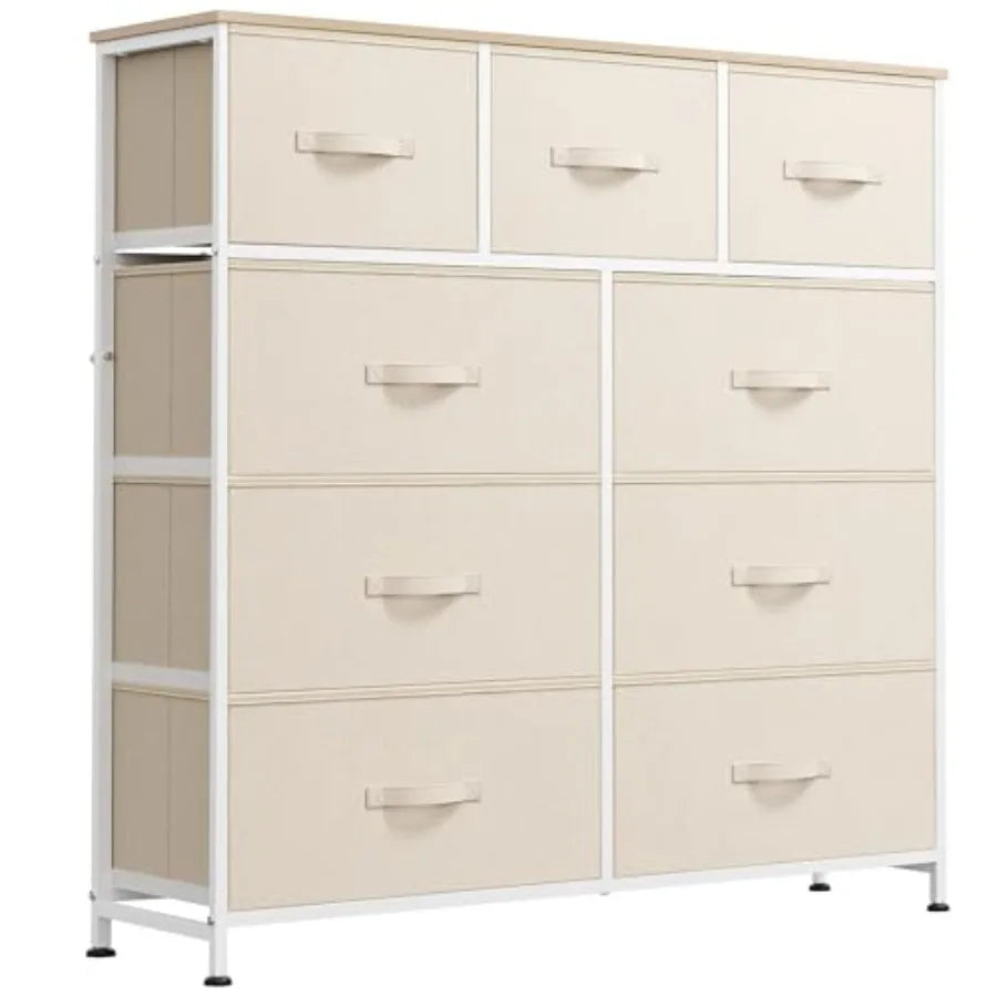 9-Drawer Dresser, Fabric Storage Tower