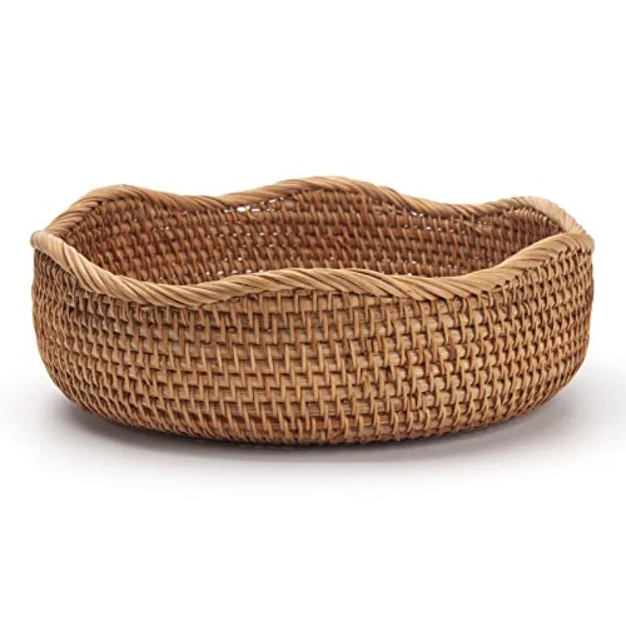 Natural Rattan Woven Stackable Baskets for Storage