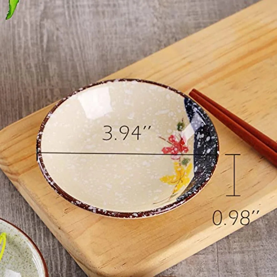 Japanese Retro Porcelain Side Dish Ceramic 5 pc set