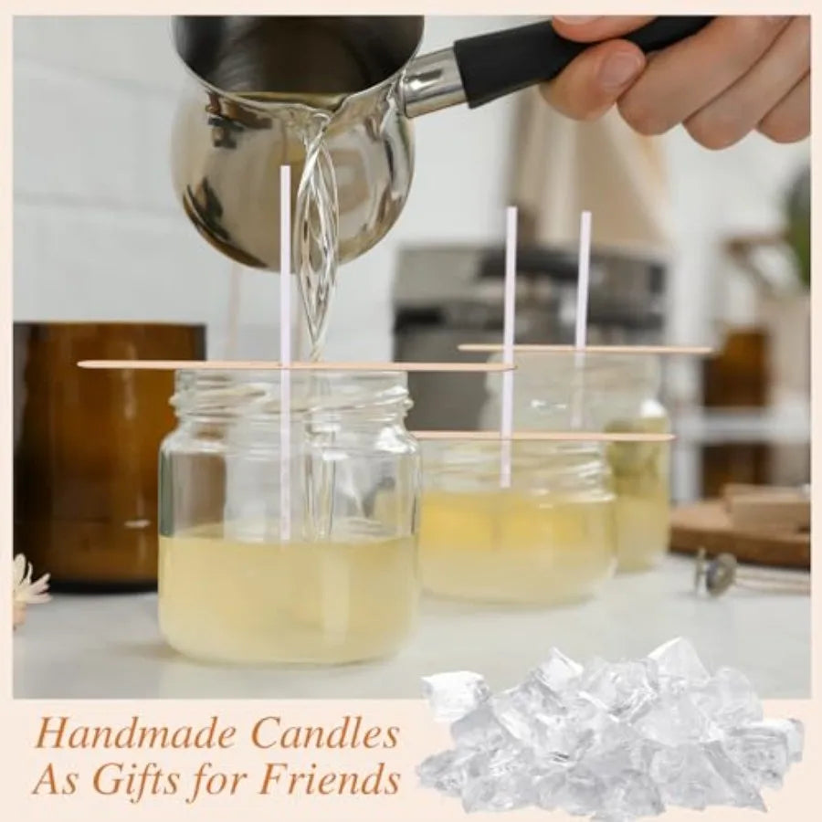 6 lb Clear Jelly Wax for Candle Making, Smooth Pour & Long Lasting Burning