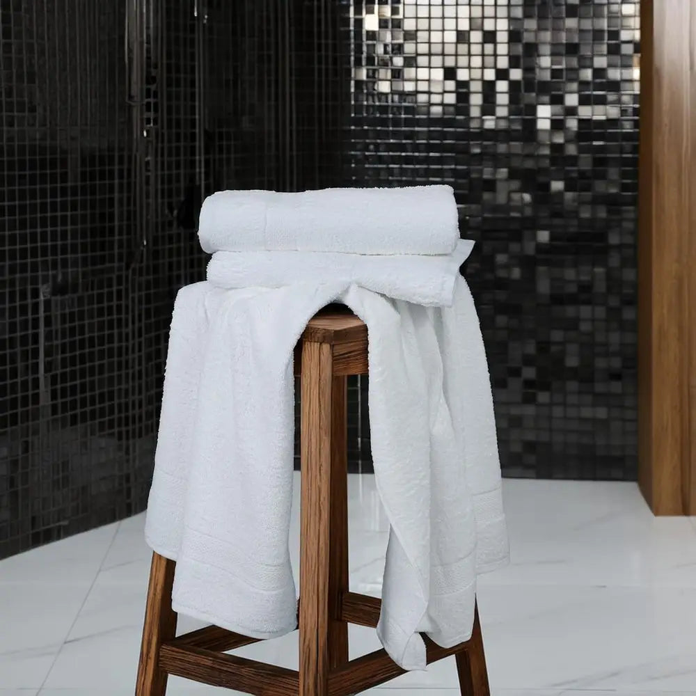 12-Pack Large 100% Cotton Bath Towels 24x50 white