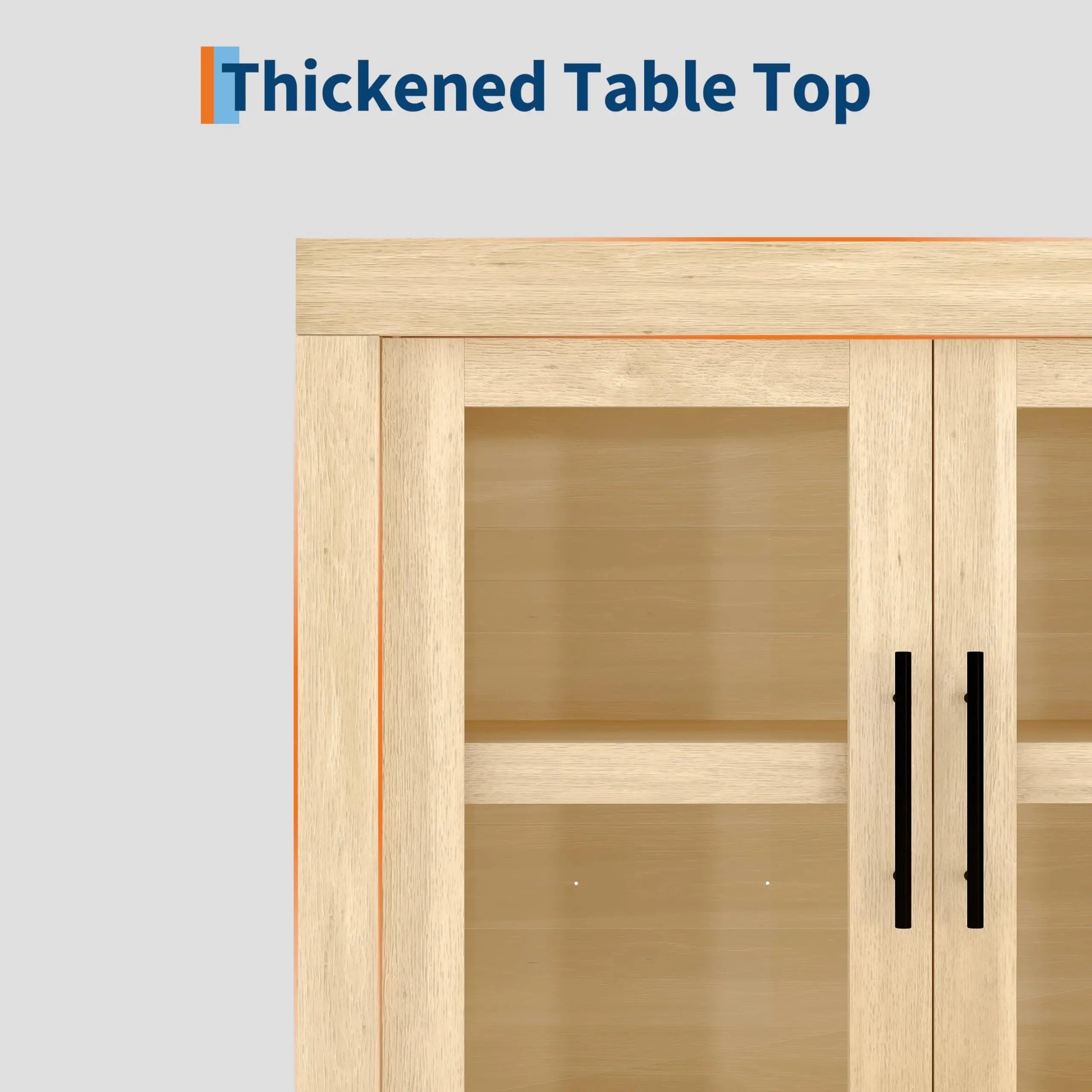 35.4 in Sideboard Buffet Cabinet with Storage, Mid Century Modern Accent Cabinet with 2 Wooden Doors,,