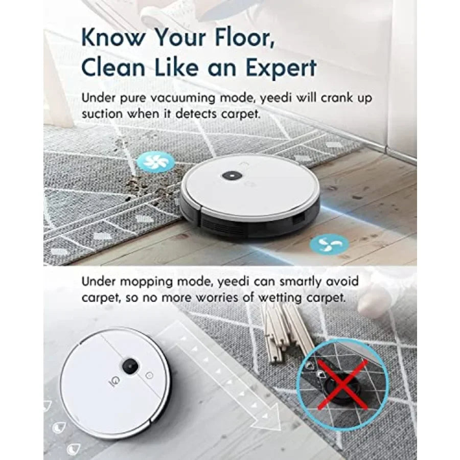 Vac Station Robot Vacuum and Mop for Home Use Plastic, Self-Emptying 3-in-1 Cleaner with 200-Min Runtime, 3000Pa Suction,