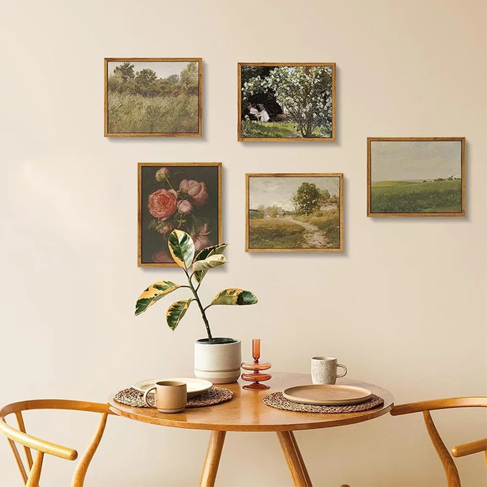 4 Pack Floating Frames for 11x14 Canvas, 0.6-0.9 inch Deep, Nut Brown, Wall Art Decor