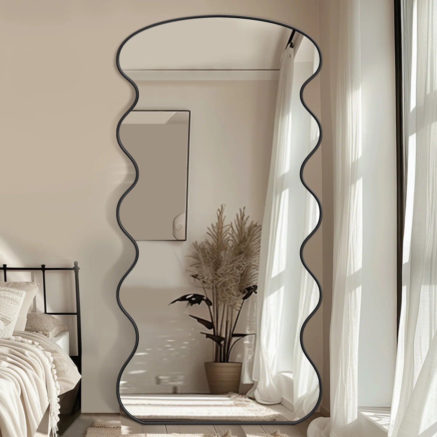 Full Length Mirror, 76"x34" Wavy