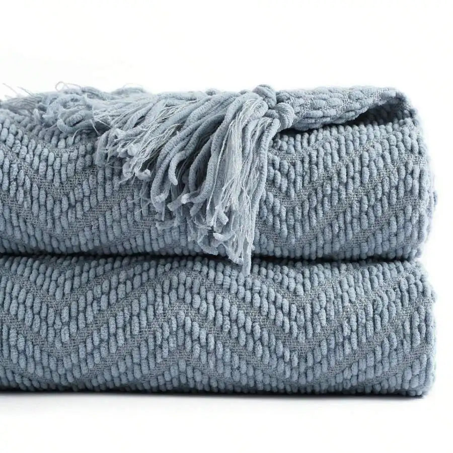 Knitted Olive Green Throw Blanket For Soft Warm Large Throws ,Decorative Green Throw Blankets