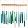 Handcrafted Sandblasted Sea Glass & Driftwood Wind Chimes