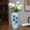 Ceramic Vase - Small Decorative Vase with Floral Pattern