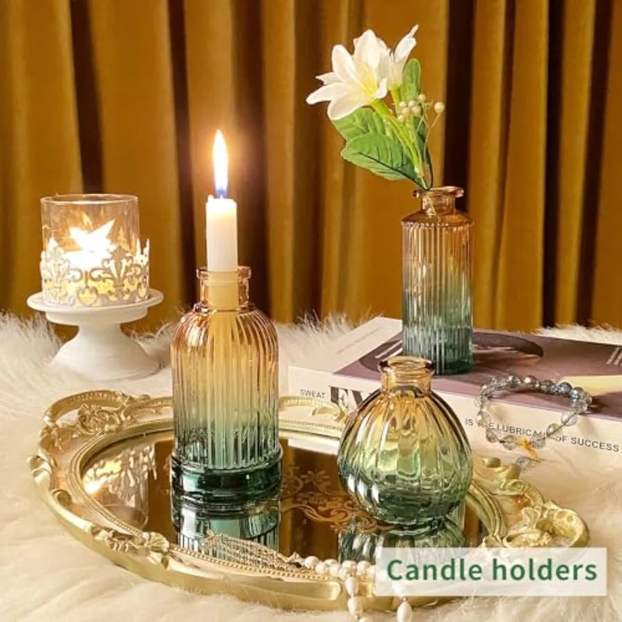 Glass Bud Vases in Bulk Set