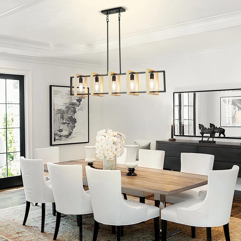 Modern Farmhouse Kitchen Island Dimmable Lighting Island Lights