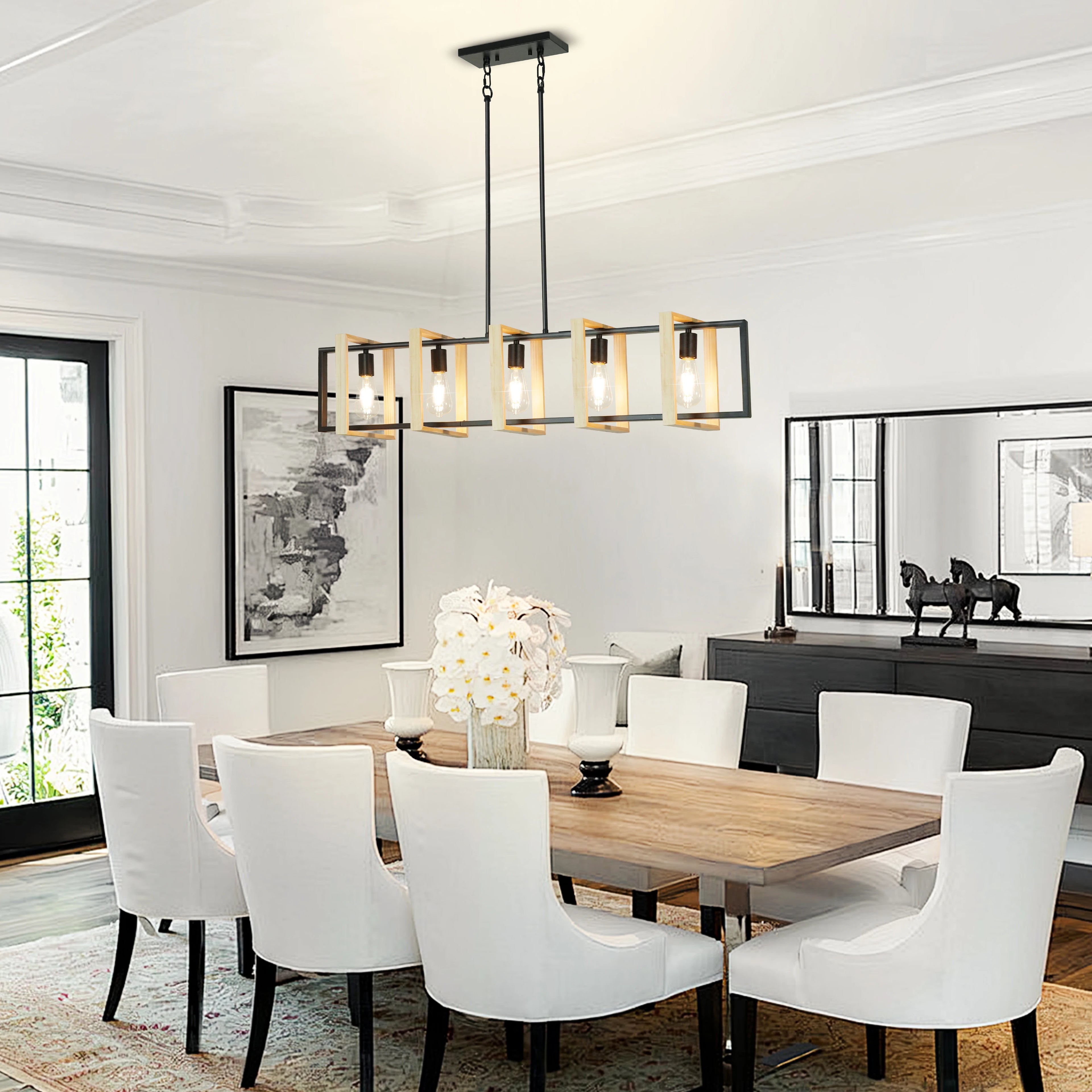 Modern Farmhouse Kitchen Island Dimmable Lighting Island Lights