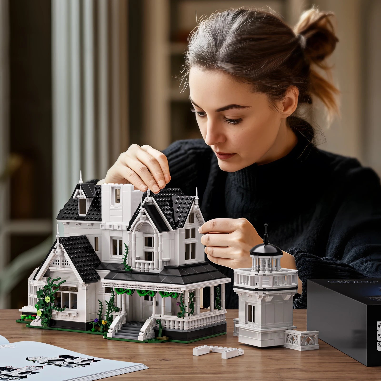 Magic House Building Set  LED Light Owens House Blocks Model Gift for Adults (1877PCS)