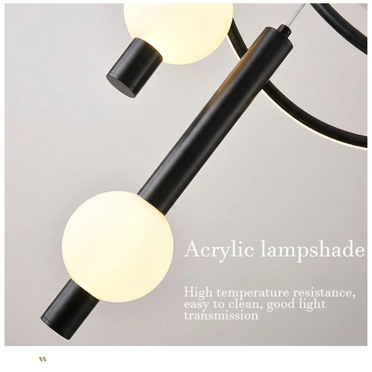 Lollipop-shaped LED pendant light, with three adjustable light colors, remote control/switch operation, and adjustable height;