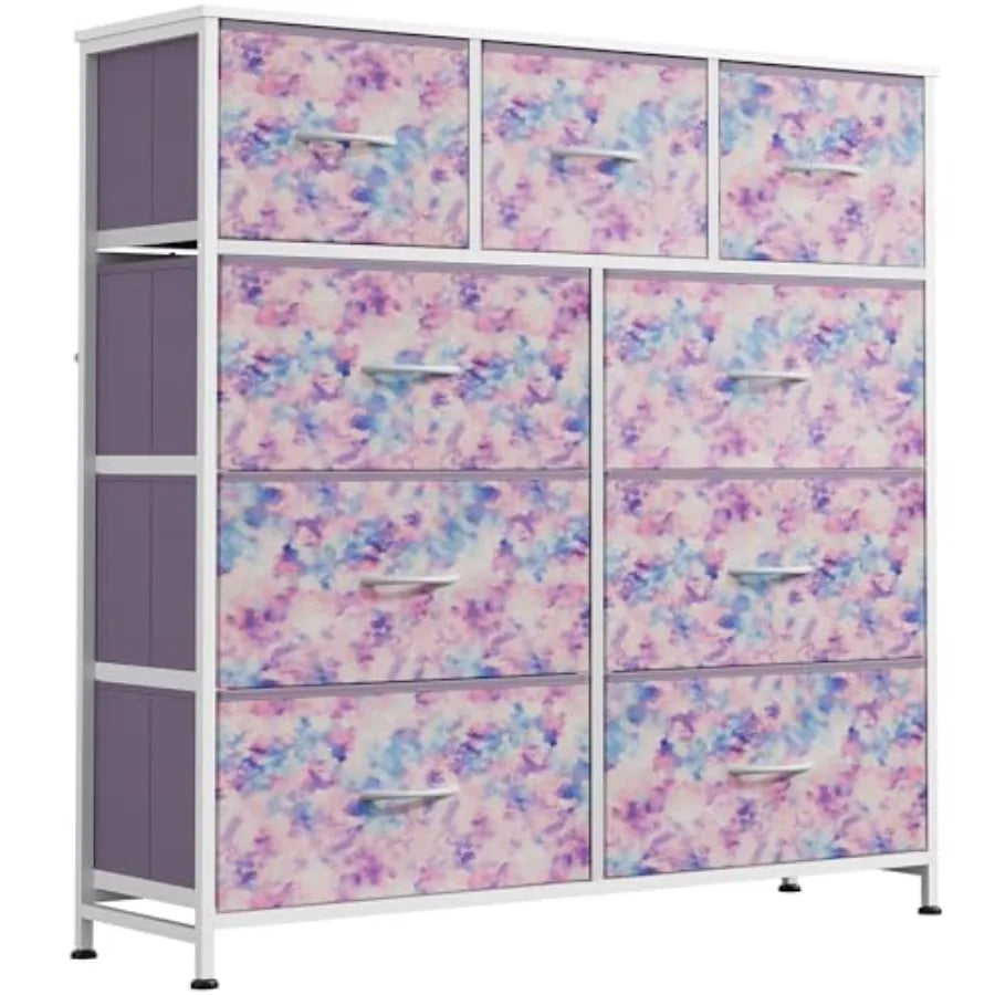 9-Drawer Dresser, Fabric Storage Tower