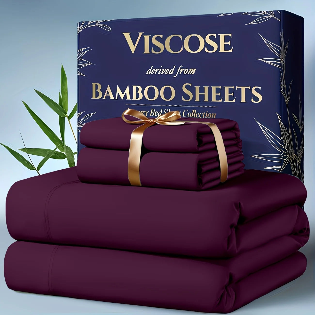 4pcs Bamboo Cooling Bedding - Extra Deep Pocket Breathable And Cooling  Sheet And Fitted Sheet -