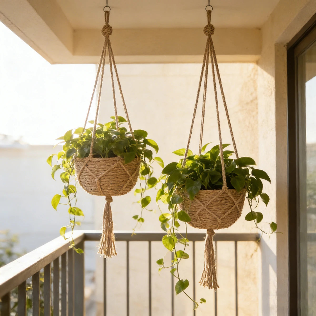 2PCS Hanging Flowerpot Decorative Baskets Outdoor