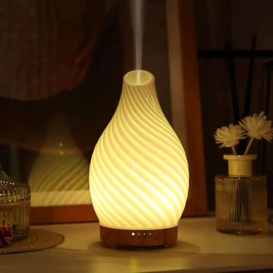 Hand Blown Essential Oil Diffuser Ultrasonic Cool Mist Scent , Whisper Quiet