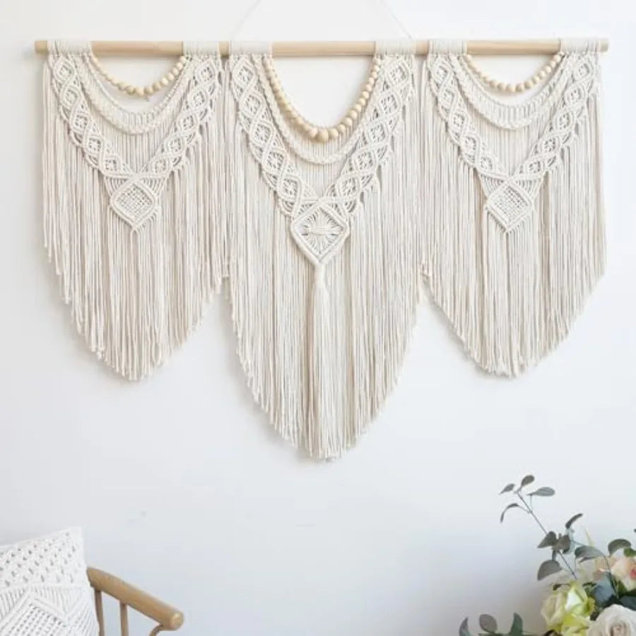 Handmade Boho Tapestry Macrame Wall Decor Art- Chic Bohemian