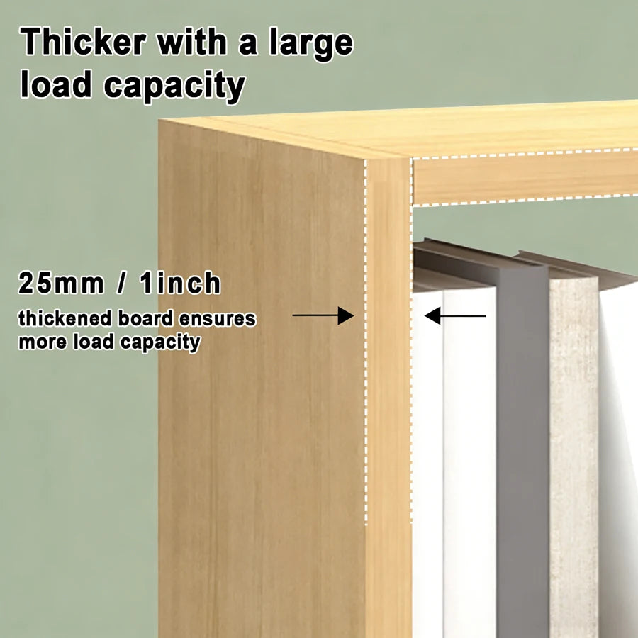 Thick Wooden Frame 4 Cube Storage Organizer Shelf with Anti-Tipping Kits, Reversible Open Back, Horizontal & Vertical Dual-Use. Ideal for  multi-use