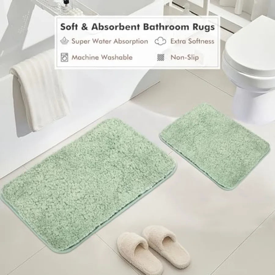 20PCS Glass Vanity set with Shower Curtain and Rugs