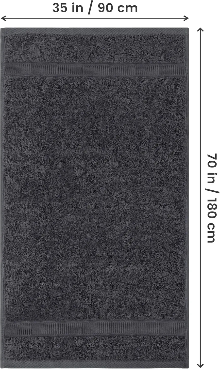 Jumbo Bath Sheet 2 Piece, 600 GSM 35x70 Inches, Absorbent Quick Dry Oversized Cotton Towel
