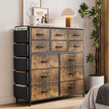 12-Drawer Dresser with Side Pockets,