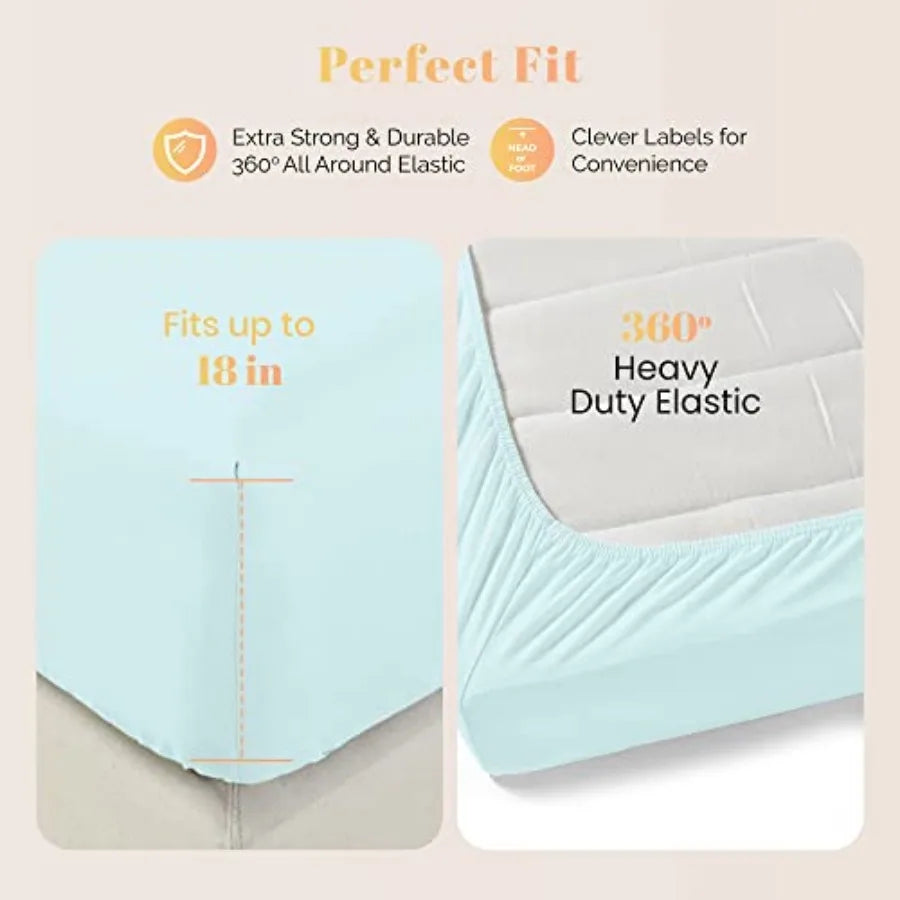 100% Egyptian Cotton Sheets Size - 800 Series  4 PC, Soft, Cooling, 16" Deep Pock