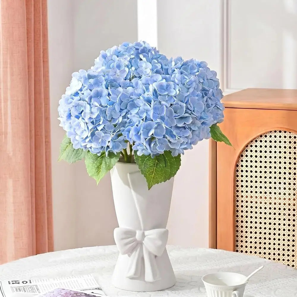 Elegant White Ceramic Vase  9.64 inches