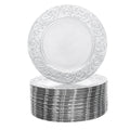 100 Pcs Silver Round Charger Plates Set, Reusable or Disposable multi-use