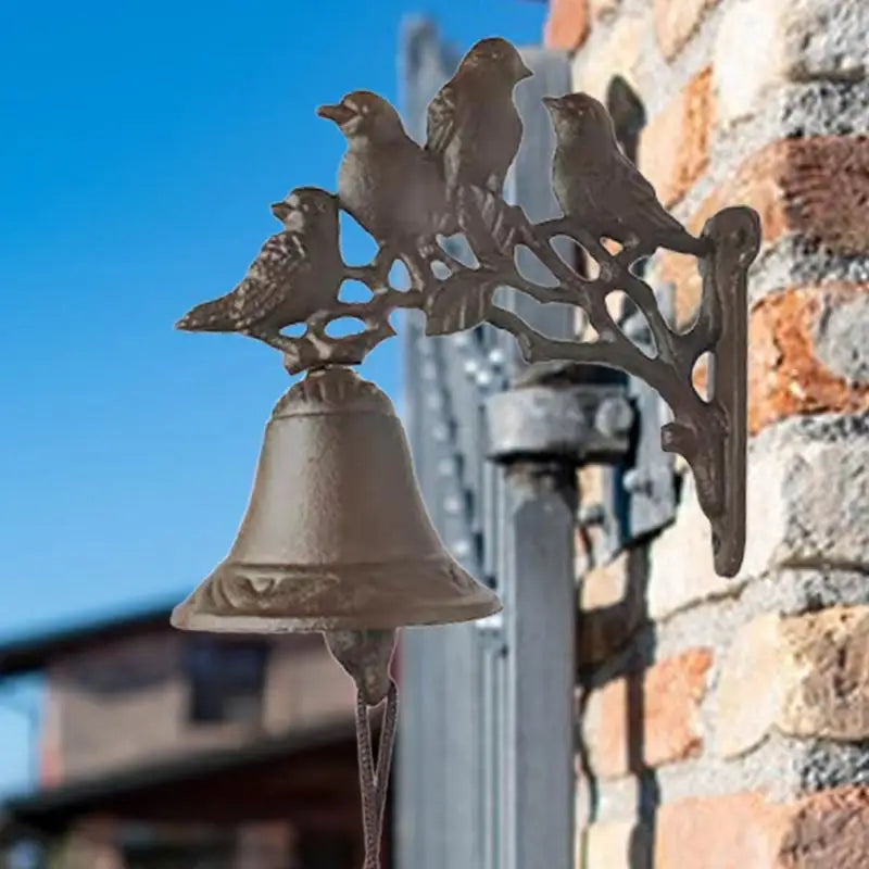 Door Bell Cast Iron Antique Country House Look, Loud Sound Weatherproof