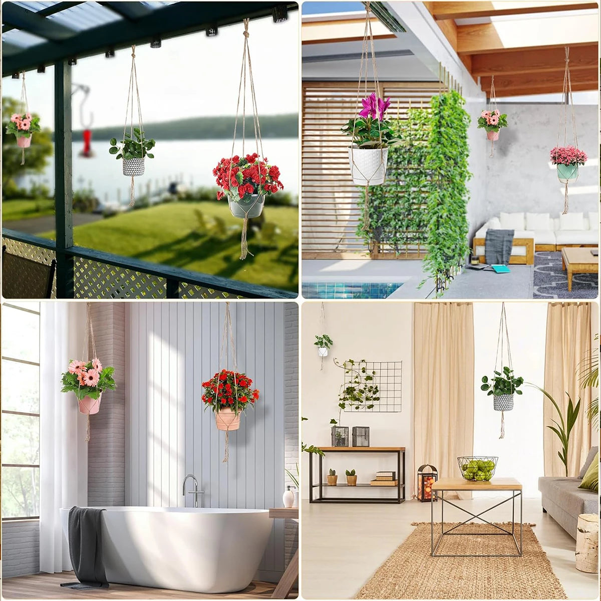 2PCS Hanging Flowerpot Decorative Baskets Outdoor
